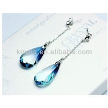 Charm sapphire dangle earrings fashion austrian crystal drop earrings
